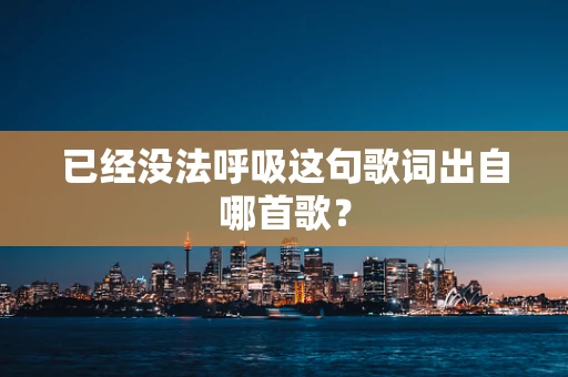 已经没法呼吸这句歌词出自哪首歌？