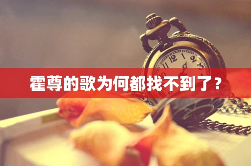 霍尊的歌为何都找不到了？