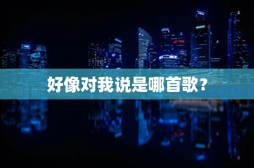 好像对我说是哪首歌？