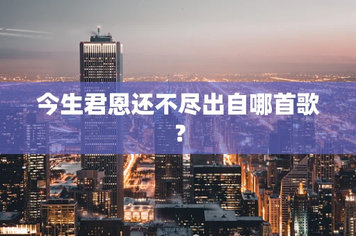 今生君恩还不尽出自哪首歌？
