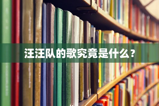 汪汪队的歌究竟是什么？