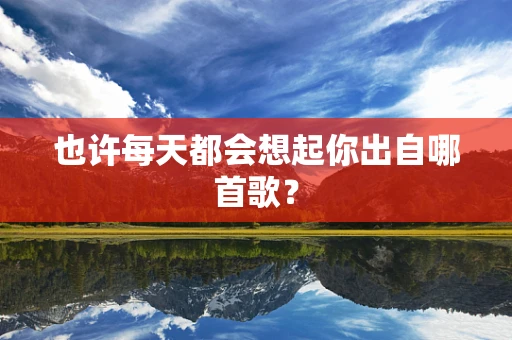 也许每天都会想起你出自哪首歌？