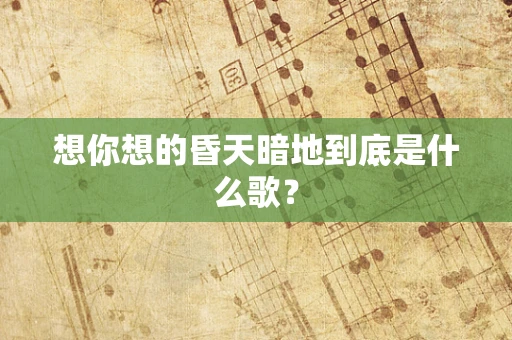 想你想的昏天暗地到底是什么歌？