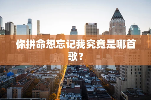 你拼命想忘记我究竟是哪首歌？