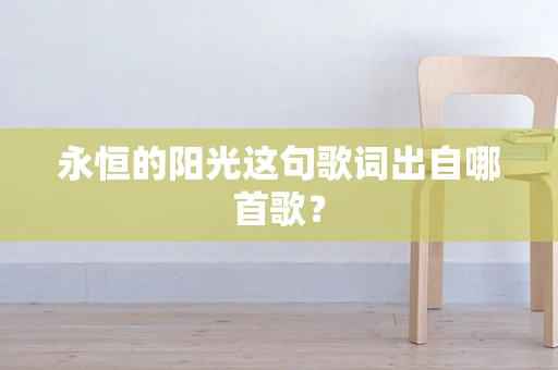 永恒的阳光这句歌词出自哪首歌？