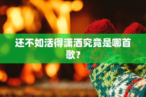 还不如活得潇洒究竟是哪首歌？