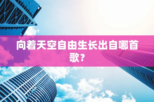 向着天空自由生长出自哪首歌？