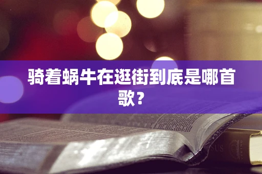 骑着蜗牛在逛街到底是哪首歌？