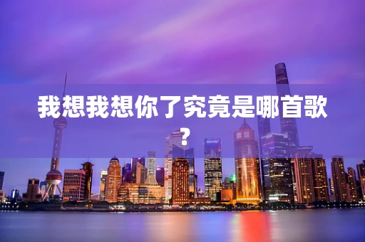 我想我想你了究竟是哪首歌？