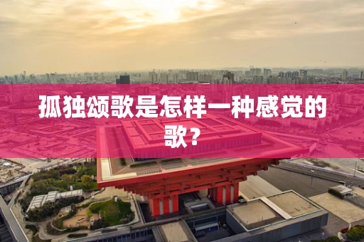 孤独颂歌是怎样一种感觉的歌？