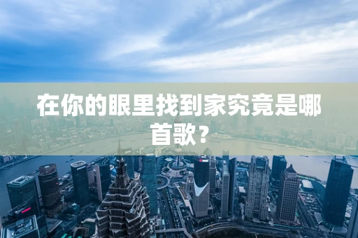 在你的眼里找到家究竟是哪首歌？