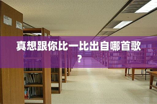 真想跟你比一比出自哪首歌？