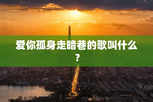 爱你孤身走暗巷的歌叫什么？