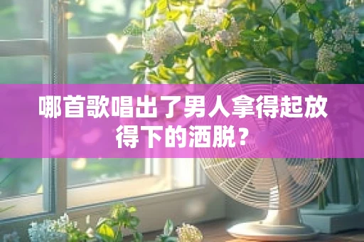 哪首歌唱出了男人拿得起放得下的洒脱？