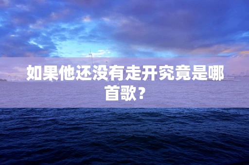 如果他还没有走开究竟是哪首歌？