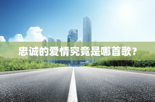 忠诚的爱情究竟是哪首歌？