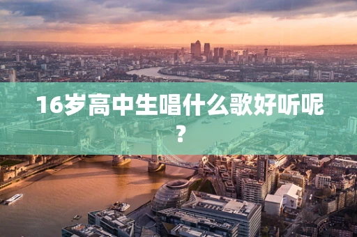 16岁高中生唱什么歌好听呢？