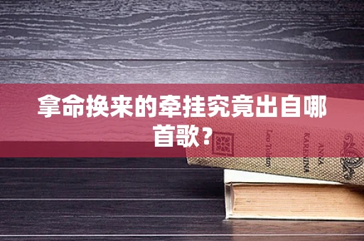 拿命换来的牵挂究竟出自哪首歌？