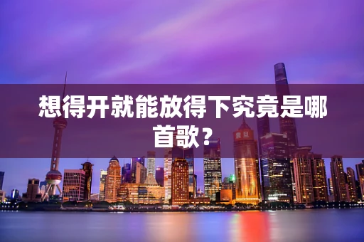 想得开就能放得下究竟是哪首歌？