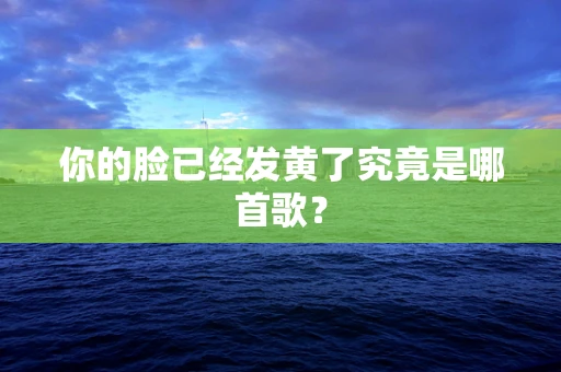 你的脸已经发黄了究竟是哪首歌？