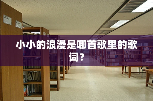 小小的浪漫是哪首歌里的歌词？