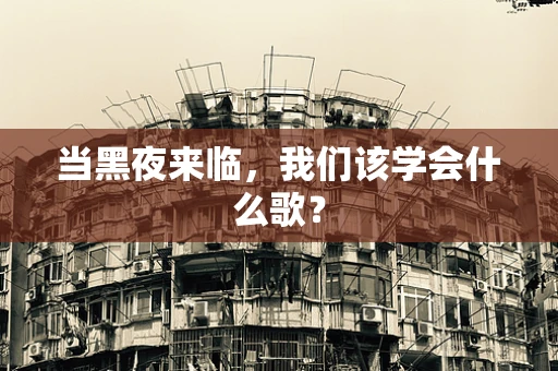当黑夜来临，我们该学会什么歌？