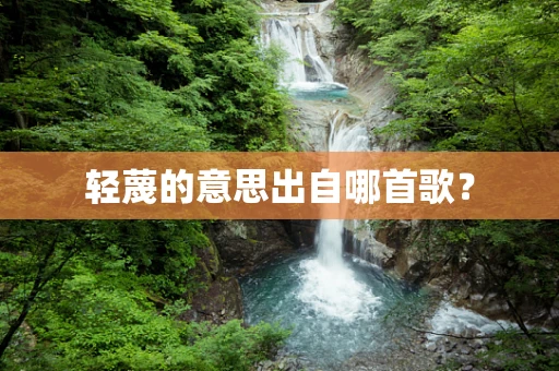 轻蔑的意思出自哪首歌？