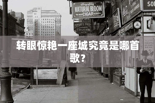 转眼惊艳一座城究竟是哪首歌？