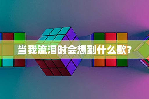 当我流泪时会想到什么歌？