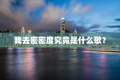 我去密密度究竟是什么歌？