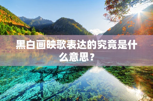 黑白画映歌表达的究竟是什么意思？