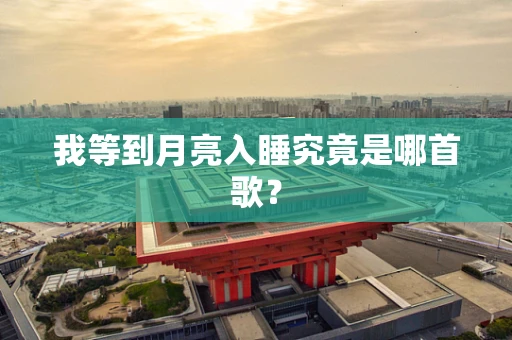 我等到月亮入睡究竟是哪首歌？