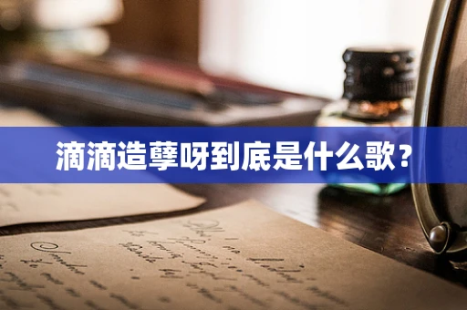 滴滴造孽呀到底是什么歌？