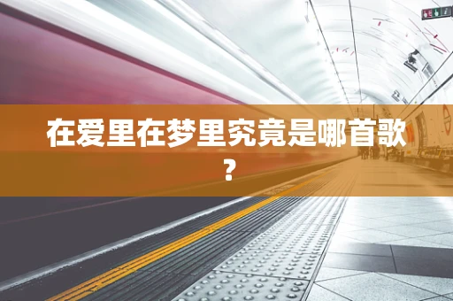 在爱里在梦里究竟是哪首歌？