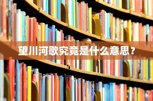 望川河歌究竟是什么意思？