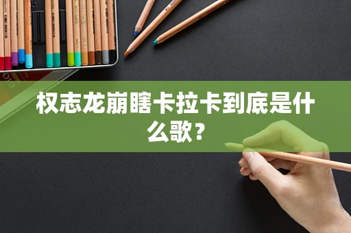 权志龙崩瞎卡拉卡到底是什么歌？