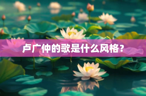 卢广仲的歌是什么风格？