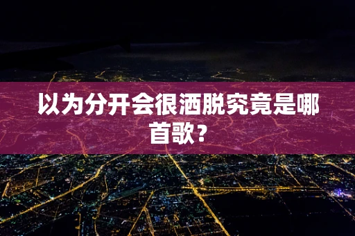 以为分开会很洒脱究竟是哪首歌？
