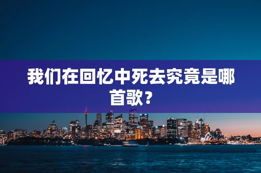 我们在回忆中死去究竟是哪首歌？