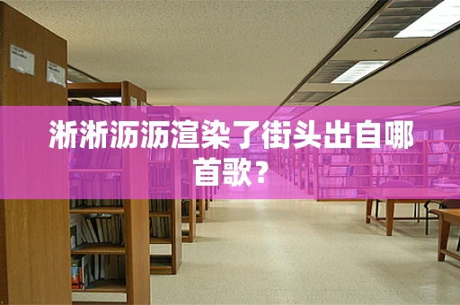 淅淅沥沥渲染了街头出自哪首歌？