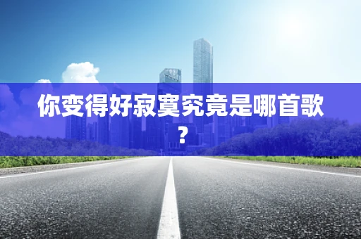 你变得好寂寞究竟是哪首歌？