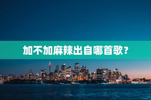 加不加麻辣出自哪首歌？