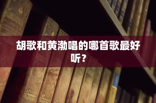 胡歌和黄渤唱的哪首歌最好听？