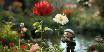 小兵手捧两朵鲜花到底是哪首歌？